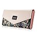 PGXT Women's Long Flower Love Leather Clutch Card Holder Purse Wallet