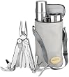 Outdoor Set08, bestehend aus: Leatherman Wave, inklusive Lederholster, Isosteel Touring-Set Pro Bag