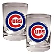 Chicago Cubs MLB 2pc Rocks Glass Set - Primary Logo by Great American Products