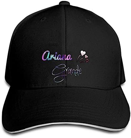 Ivantop Ariana Grande diy fashion Adjustable Snapback Hats Baseball CapsBlack