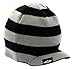 Born to Love Baby Boy's Black and Gray Checkered Visor Beanie Baby Hat