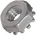 18-8 Stainless Steel Lock Nut, Plain Finish, Right Hand Threads, Self-Locking/Nylon Insert/With Toothed Washer, #6-32 Threads (Pack of 100)