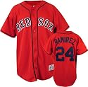 Manny Ramirez Majestic MLB Alternate Scarlet Replica Boston Red Sox Jersey