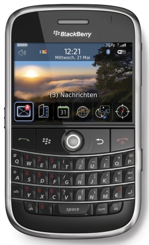 BlackBerry Bold 9000 Smartphone (WLAN, GPS, QWERTZ-Tastatur, Kamera mit 2 MP, MP3-Player) schwarz