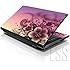 LSS 15 15.6 inch Laptop Notebook Skin Sticker Cover Art Decal Fits 13.3" 14" 15.6" 16" HP Dell Lenovo Apple Asus Acer Compaq (Free 2 Wrist Pad Included) Pink Flower