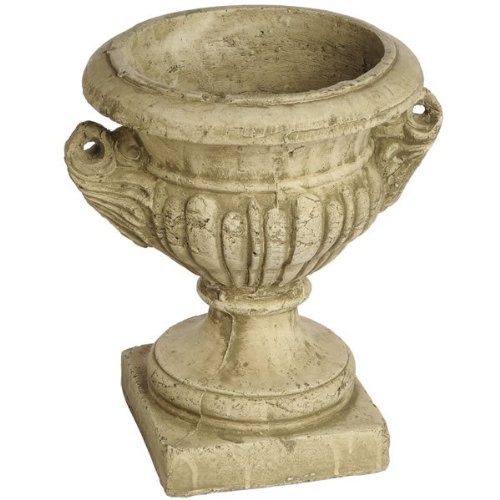 Classic Roman Style Stone Garden Urn / Pot - Aged Distressed Antique Effect Garden Ornament