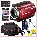 Sony DCR-SR47 60GB Hard Disk Drive Handycam® Camcorder (Red) + Camcorder Accessory Kit