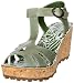 FLY London Women's Gold Ankle-Strap Sandal