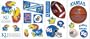 RoomMates RMK1100SCS University of Kansas Peel & Stick Wall Decals