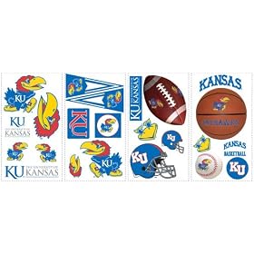 RoomMates RMK1100SCS University of Kansas Peel & Stick Wall Decals