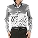 ZERDSKY Men's Slim-Fit Solid Color Dance Prom Dress Shirt