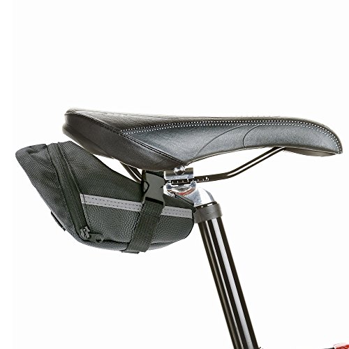 Bicycle Strap-On Seat Bag, Bukm Outdoor Weather Resistant Bike Wedge Saddle Bag Cycling Under Seat Packs Tail Pouch