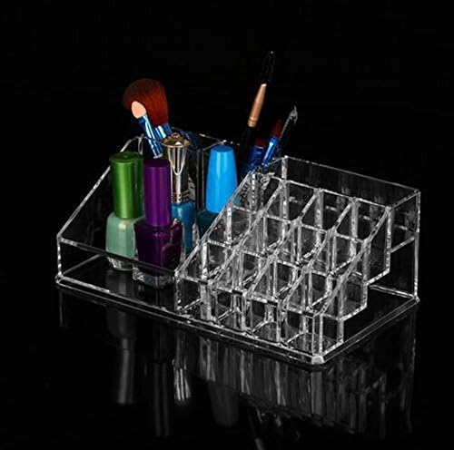 GUOGUOGO Transparent PS Material Lipstick Holder Shelf 16 Spaces