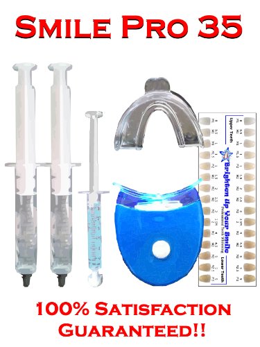 Smile Pro 35 Cosmetic Teeth Whitening System 35% Gel with UV Light and Remineralization Gel