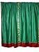 2 Darkgreen Red Art Silk Curtains Drapes Panels Rod Pocket 84x44 Inch