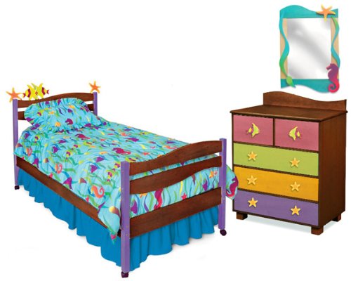Room Magic Chocolate 5 Piece Bedroom Set, Tropical Sea