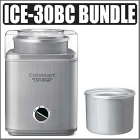 Cuisinart ICE-30BC Pure Indulgence 2-quart Automatic Frozen Yogurt Sorbet and Ice Cream Maker Outfit