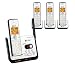AT&T CL82409 DECT 6.0 Cordless Phone, Black/Silver, 4 Handsets