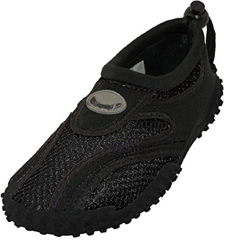 AimTrend Children's Water Shoes Aqua Pool Socks Black-Black-1