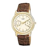 Citizen Men's Gold-Tone emancipationist Leather Watch #AG0132-08A
