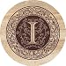 THIRSTYSTONE COASTER SET * MONOGRAMS * I