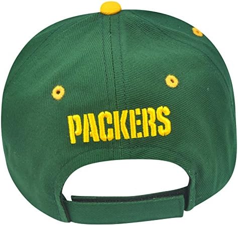 NFL Green Bay Packers Teton Velcro Football Hat Cap Adjustable Curved Bill