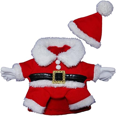 Fortmate Pet Dog Cat Santa 3D Costume Christmas Xmas Apparel Winter Clothes (S)