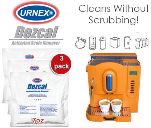 Urnex Dezcal Activated Scale Remover 3 Pack - 7oz packet Urnex Dezcal Activated Scale Remover 3 Pack - 7oz packet