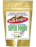 Virgin Extracts (TM) Pure Premium Raw Freeze Dried Organic Papaya Powder Extract Concentrate (4 X Stronger) 8oz Pouch Papaya Powder Papaya Enzyme Powder Superfood