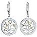 Diamond Earrings in Sterling Silver/18k with .06ct title=