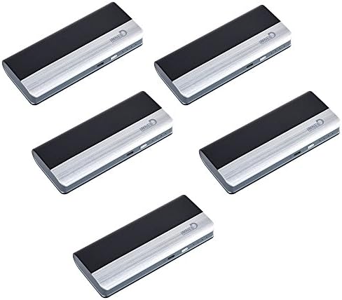 5 Pack 10000mah Imneed Most Compact Portable Charger External Battery Charger Backup Battery Power Bank for Iphone Ipad HTC LG Motorola Samsung Galaxy Smartphones Tablets(Black)