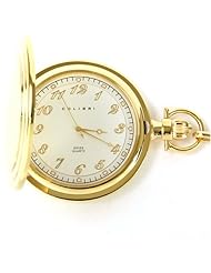 Colibri Swiss Collection Full Size Hunting Case Goldtone Easy To Read Pocket Watch Modern Design PSQ097850N SALE