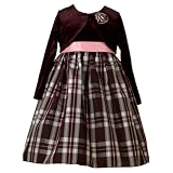 Toddler Girls Clothes Holiday Christmas PINK BLACK PLAID Dress GOOD LAD 2T-4T