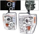 08-09 F250/F350/F450 HALO LED PROJECTOR HEADLIGHTS CHROME