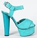 Bumper Lugar-01A Stingray Criss Cross Platform Sandal Teal
