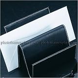 Black Leather Letter Rack