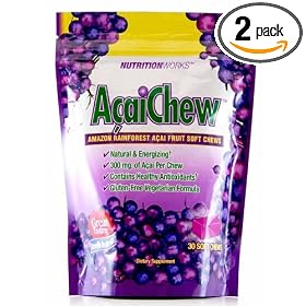 Nutrition Works Amazon Rainforest Acai Chews, 30-Count Bags (Pack of 2)