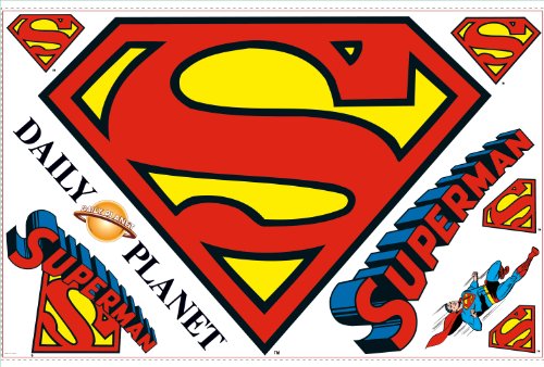  RoomMates RMK1462SLM Superman Logo Peel & Stick Giant Wall Decal