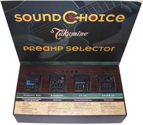 MusicalInstruments: Takamine Pre Amp Display Box with Four Takamine Pre Amps
