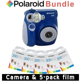 Polaroid PIC-300 Instant Camera in Blue + Accessory Kit
