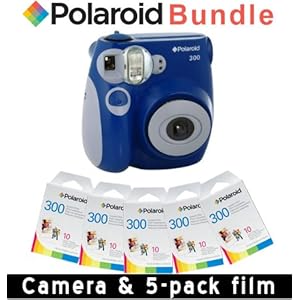 Polaroid Pic-300 Instant Camera In Blue Accessory Kit