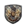 Wappen 5,5 cm * 6,2 cm B�GELBILD AUFN�HER APPLIKATION Orden Emblem Ritterorden Schulorden Ritter