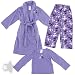 Purple Scottie Dog Fleece Robe Set for Girls