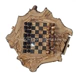 Olive Wood Rustic Chess Set - 50cm