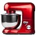 Andrew James 1500 Watt Electric Food Stand Mixer In Stunning Red With Splash Guard and 5.2 Litre Bowl + Spatula + 128 Page Food Mixer Cookbook