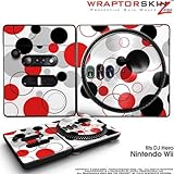 DJ Hero Skin Lots Of Dots Red on White fits Nintendo Wii DJ Heros (DJ HERO  ....