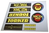 Torker Retro BMX , Vintage 70's Decal Set Frame & Fork Chrome/Yellow/Black 138043