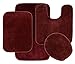 Garland Rug BA010W4P15I4 Traditional Bath Rug Set, 4-Piece, Chili Pepper Red