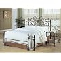 Queen Size Antique Gold Finish Metal Bed Headboard & Footboard