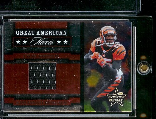 2005 Leaf Rookies & Stars Chad Johnson Great American Heroes Jersey 180/250 Cincinnati Bengals Football Card - Mint Condition - Shipped In Protective Display Case